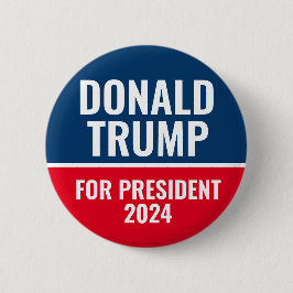 Donald Trump för president 2024 Pinback Button Knapp