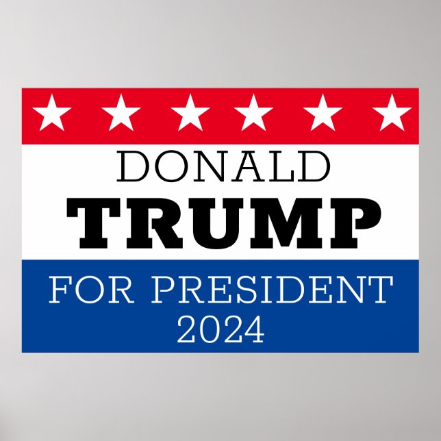 Donald Trump för president 2024 Poster (Framsidan)