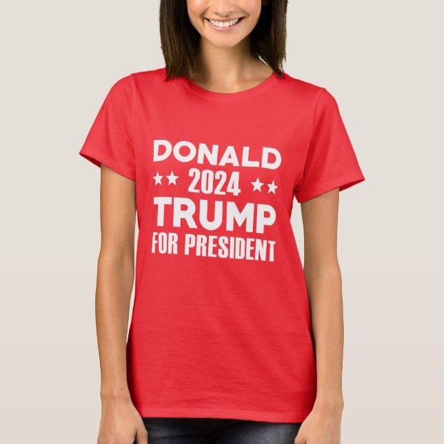 Donald Trump för president 2024 T Shirt (Framsida)