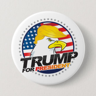 Donald Trump för president Eagle Hair Button Knapp