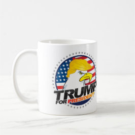 Donald Trump för president Eagle Hair Mugg