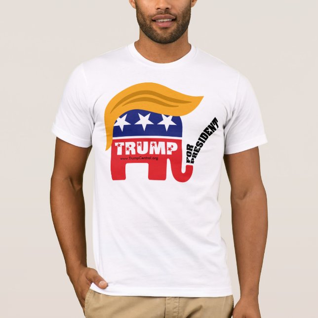 Donald Trump för president GOP Elephant Hair T-shirt (Framsida)