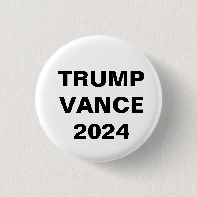 Donald Trump för president JD Vance VP 2024 Knapp (Framsida)