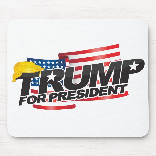 Donald Trump För president (med hår) Mouse Pad Musmatta (Framsidan)