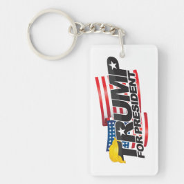 Donald Trump För president (med hår) Nyckelkedja