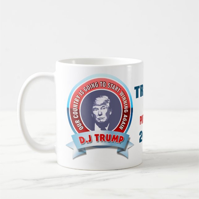 Donald Trump för presidenten 2016 Kaffemugg (Vänster)