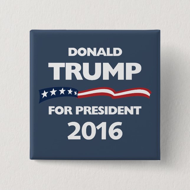 Donald Trump för presidenten 2016 Knapp (Framsida)