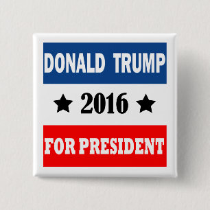 Donald Trump för presidenten 2016 Knapp
