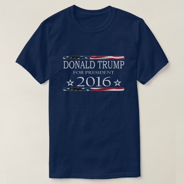 Donald Trump för presidenten 2016 Tee Shirt (Design framsida)