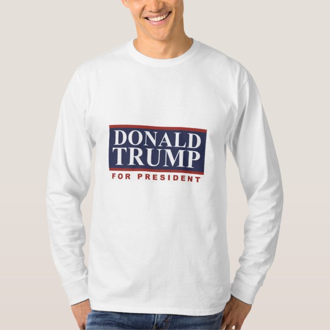 Donald Trump för presidentkampanjen undertecknar T-shirt (Framsida)