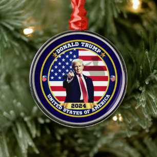 Donald Trump Förenta staterna Julgransprydnad Metall