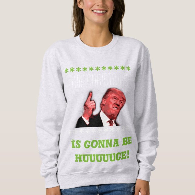 Donald Trump ful jultröja för kvinnor Tee (Framsida)