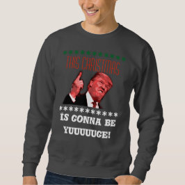 Donald Trump ful jultröja, yuugeguld Sweatshirt