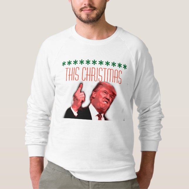 Donald Trump ful jultröja, yuugeguld Sweatshirt (Framsida)