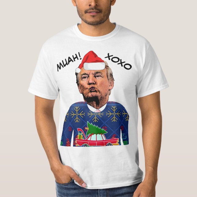 DONALD TRUMP FULA JULTRÖJA T-Shirts (Framsida)