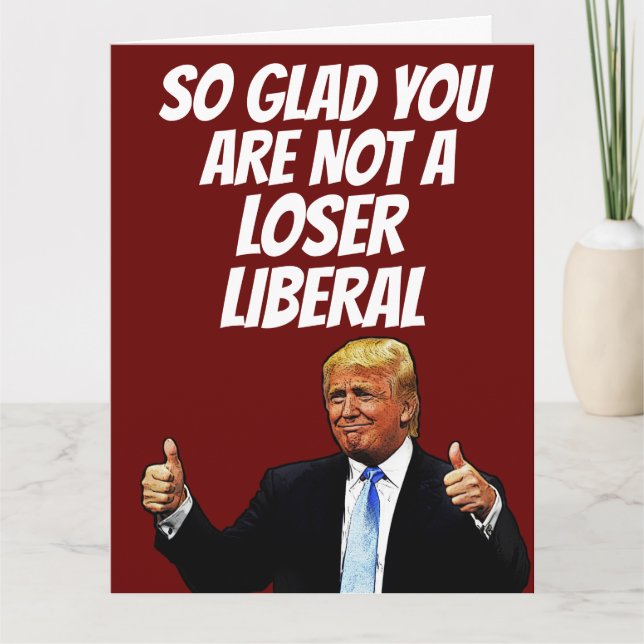 DONALD TRUMP FUNNY BIG FÖDELSEDAGSKORT Card Kort (Framsida)