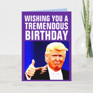 DONALD TRUMP FUNNY BIRTHDAY GREETY CARDS HELGKORT