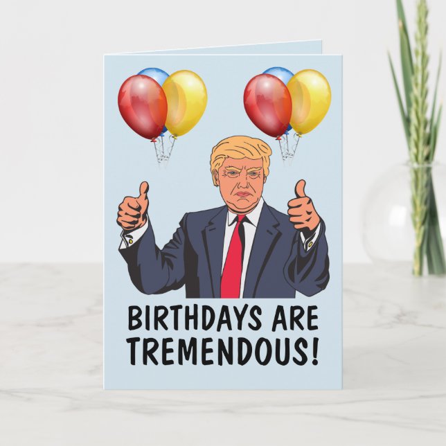 DONALD TRUMP FUNNY BIRTHDAY GREETY CARDS KORT (Framsida)