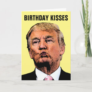 DONALD TRUMP FUNNY FÖDELSEDAGSKORT KORT