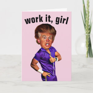 DONALD TRUMP FUNNY FOR HER FÖDELSEDAGSKORT KORT