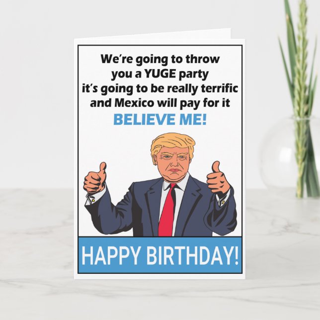 Donald Trump Funny Gift for Birthday Kort (Framsida)