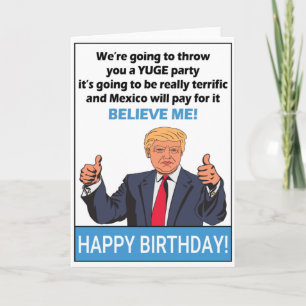 Donald Trump Funny Gift for Birthday Kort