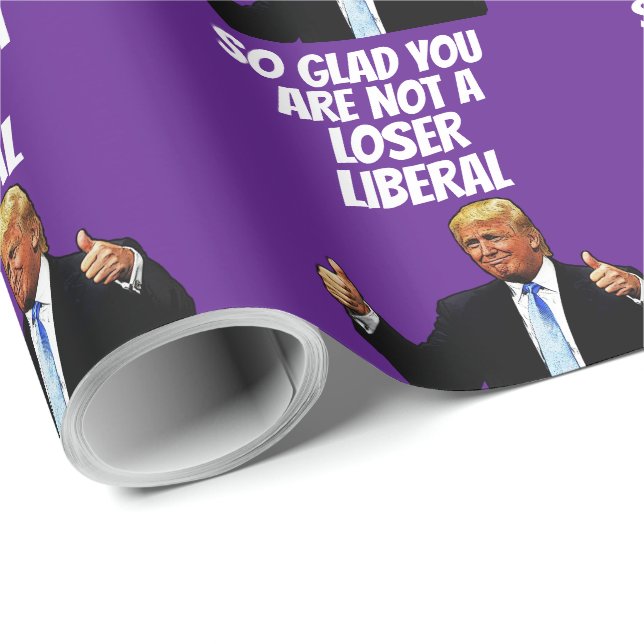 DONALD TRUMP FUNNY WRAPPPPPPING PAPPER NÅGON TILLF PRESENTPAPPER (Rullad Hörn)