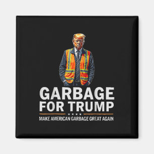 Donald Trump Garbyge Orange Reflective Safety Vest Magnet