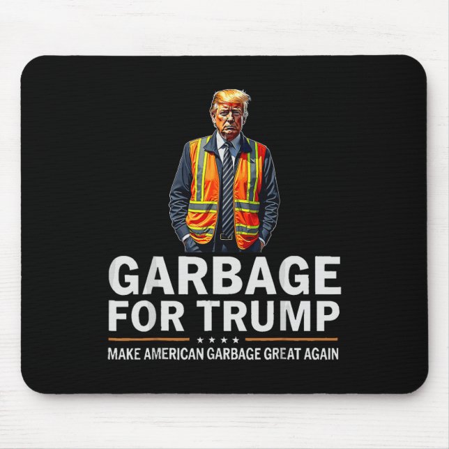 Donald Trump Garbyge Orange Reflective Safety Vest Musmatta (Framsidan)