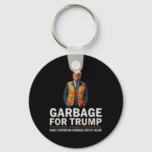 Donald Trump Garbyge Orange Reflective Safety Vest Nyckelring