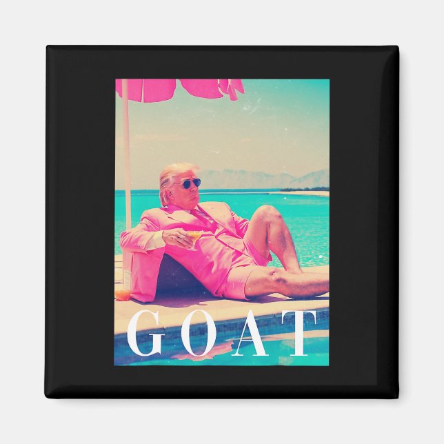 Donald Trump Get Fun Art Konsthårt Retro Meme Magnet (Framsidan)