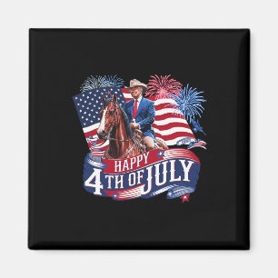 Donald Trump Glad 4:e Juli För Patrioter Amerika Magnet