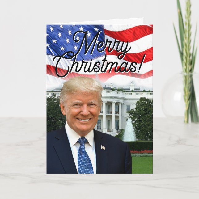 Donald Trump God jul Patriotic Helgkort (Framsida)