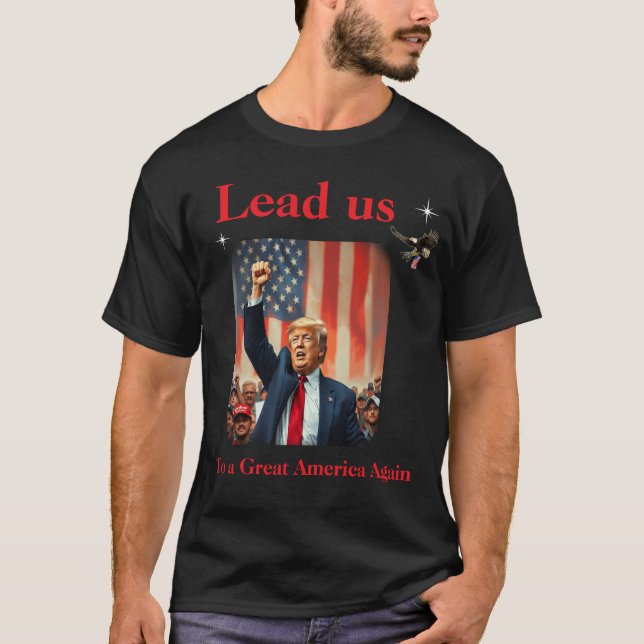 Donald Trump gör Amerika Underbart igen T Shirt (Framsida)