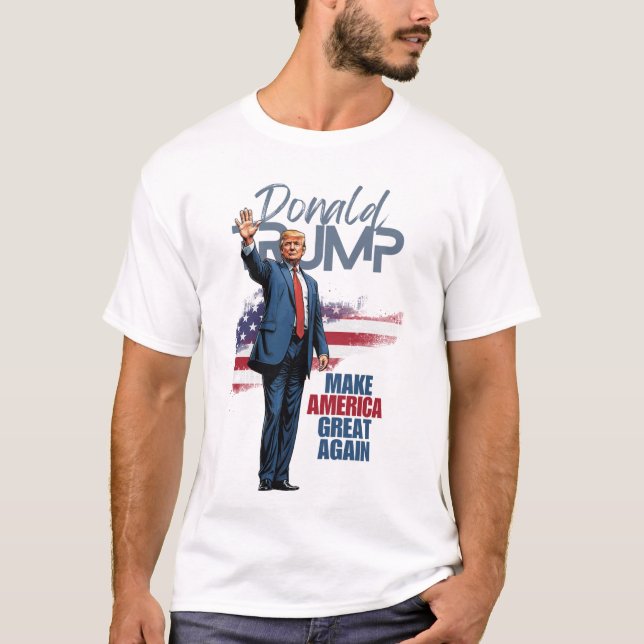 Donald Trump Gör Amerika Underbart igen T Shirt (Framsida)