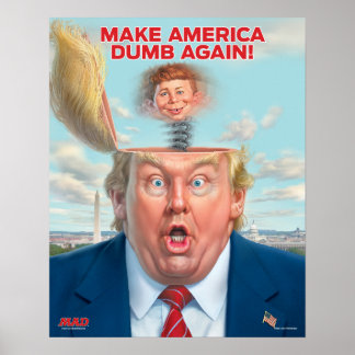Donald Trump "Gör Amerikas Dumb igen" Poster