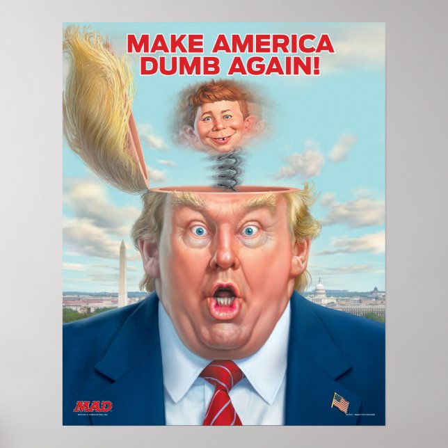 Donald Trump "Gör Amerikas Dumb igen" Poster (Framsidan)