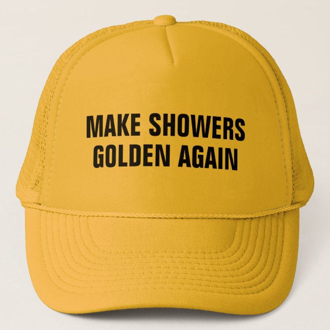Donald Trump Gör duschar Golden igen Keps (Framsida)
