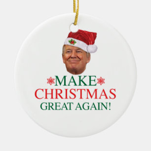 Donald Trump - gör jul den underbara prydnaden Julgransprydnad Keramik
