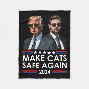 Donald Trump gör katter Säkra igen 2024 Debatation Fleecefilt