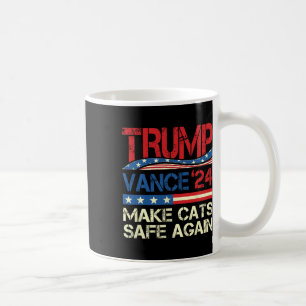 Donald Trump gör katter Säkra igen 2024 Debatation Kaffemugg