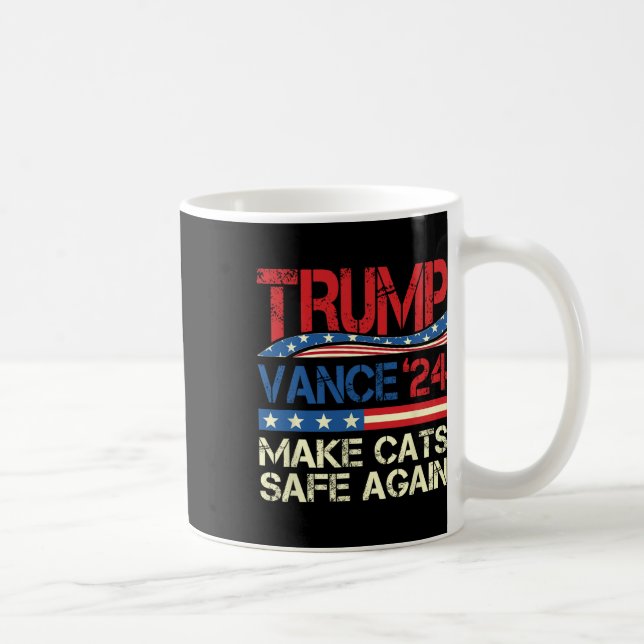 Donald Trump gör katter Säkra igen 2024 Debatation Kaffemugg (Höger)