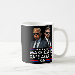 Donald Trump gör katter Säkra igen 2024 Debatation Kaffemugg