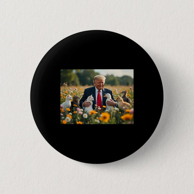 Donald Trump gör katter Säkra igen 2024 Debatation Knapp (Framsida)