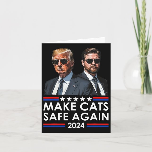 Donald Trump gör katter Säkra igen 2024 Debatation Kort (Framsida)