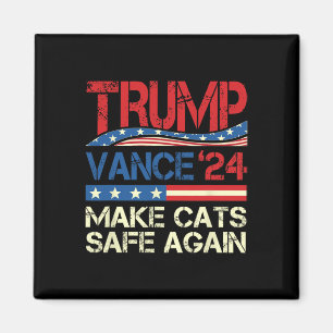 Donald Trump gör katter Säkra igen 2024 Debatation Magnet