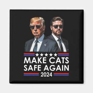 Donald Trump gör katter Säkra igen 2024 Debatation Magnet