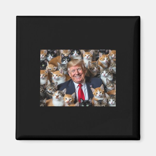 Donald Trump gör katter Säkra igen 2024 Debatation Magnet (Framsidan)