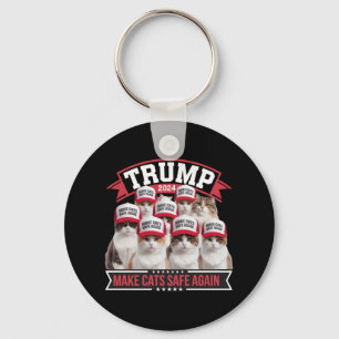 Donald Trump gör katter Säkra igen 2024 Debatt Nyckelring