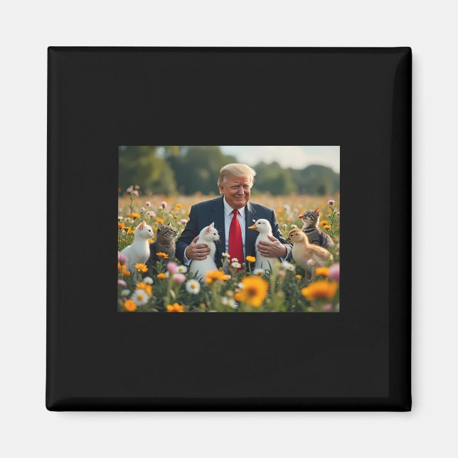 Donald Trump Gör Katter Säkra Igen 2024 Dete Rolig Magnet (Framsidan)